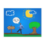 Headed toward insanity post card