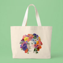 Headful of Flowers Tote Bag bags