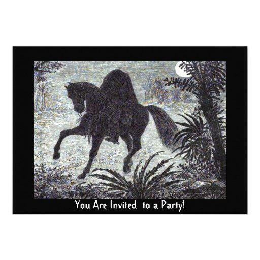 Headless Horseman Halloween Invitation