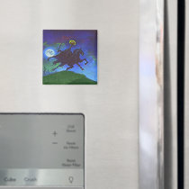 Headless Horseman in the Blue Light Refrigerator Magnet