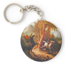 Headless Horseman Pursuing Ichabod Crane Keychains