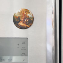 Headless Horseman Pursuing Ichabod Crane Fridge Magnet