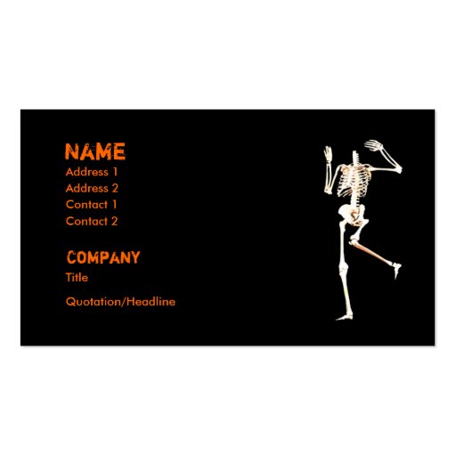 Headless Skeleton - Business Business Card Templates (front side)
