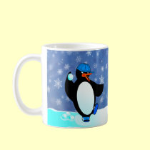 Headless snowman! Naughty penguin! mugs by Eddy_G Headless snowman! Naughty penguin! mugs