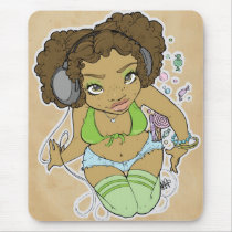 Headphone Girl mousepads