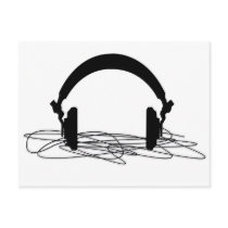 headphone postcards by kiddee headphone postcards