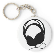 Headphone Silhouette Keychain