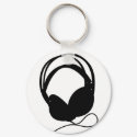 Headphone Silhouette Keychain by markmurphycreative Headphone Silhouette Keychain