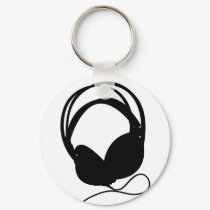 Headphone Silhouette Keychain