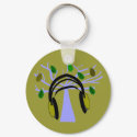 Headphone & Tree of Life Design keychains
