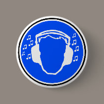 Headphones Badge buttons