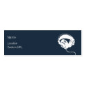 Headphones - Blue business cards by playlist Headphones - Blue business cards