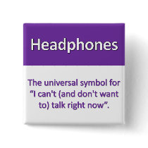 Headphones Button by egogenius Headphones Button