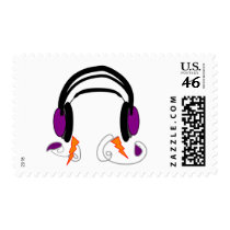 Headphones Design--Music Lovers postage by gailg1957 Headphones Design--Music Lovers postage