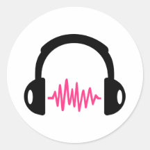 Headphones Frequency Sticker