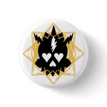 Headphones - Light Blue Pinback Button