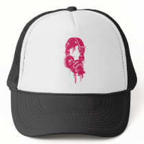 Headphones Pink hats by MrOldSkool Headphones Pink hats