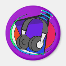 HEADPHONES REFRIGERATOR MAGNET