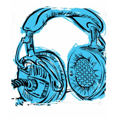 Headphones Sketchbook T-shirts by andyhowell