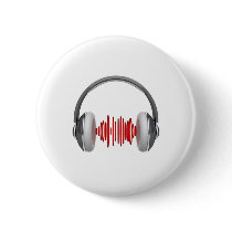 Headphones with sound waves pin