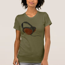 headphones womens tshirt t-shirts