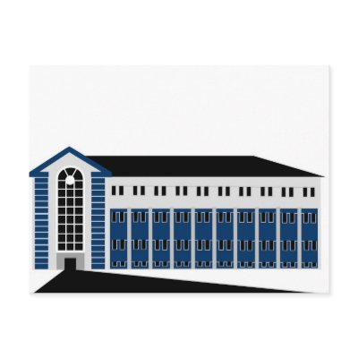 Headquarters - grey post card by lonvig