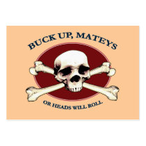 Heads Will Roll Pirate Skull Business Card