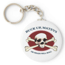 Heads Will Roll Pirate Skull Key Chain