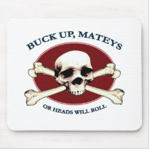 Heads Will Roll Pirate Skull Mouse Pads