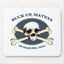 Heads Will Roll Pirate Skull Mouse Pads