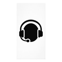 Headset headphones photo cards