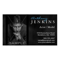 Headshot Black Velvet Backdrop Actor Business Card