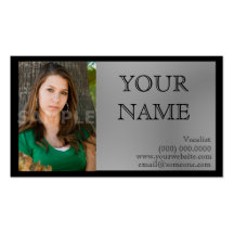 Headshot Business Cards Black/Gray