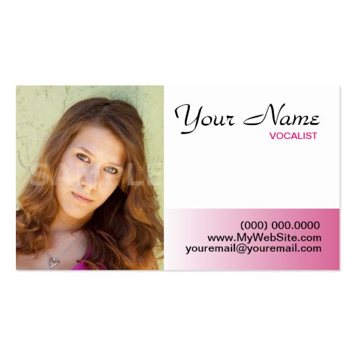 Headshot Business Cards Pink (front side)