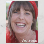 Headshot Comp Card - Actor Zed Card Custom Flyer