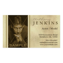 Headshot Sepia Texture Model Actor Business Cards