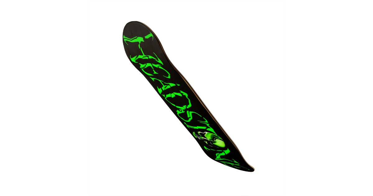 HEADSTONE Green Skull Logo Skateboard Zazzle