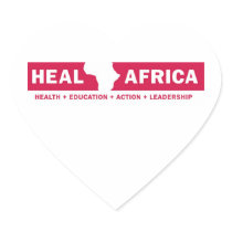HEAL AFRICA Heart Heart Stickers