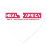 HEAL AFRICA Heart Heart Stickers
