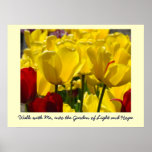 Healing art Walk with Me into a garden of light & Poster