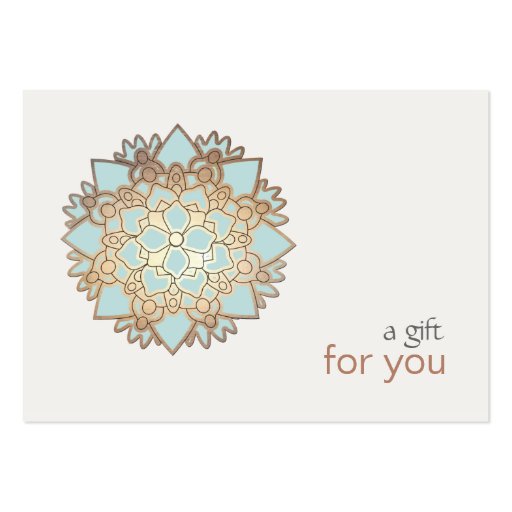 Healing Arts Lotus Gift Certificate Business Card (front side)