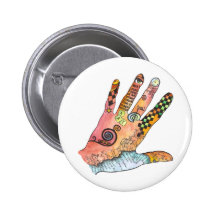 Healing Hand Pinback Button