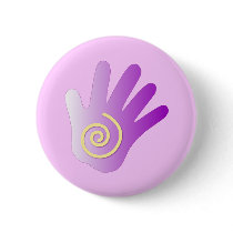 Healing Hand - Purple Pinback Button