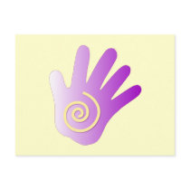Healing Hand - Purple Post Cards