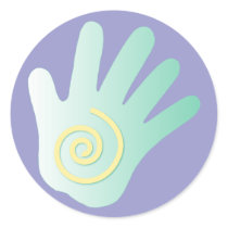 Healing Hand Round Sticker