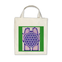 Healing Hands Holding Flower of Life. Bags