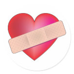 Healing Heart Round Stickers