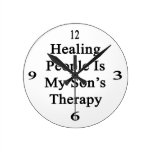Healing People Is My Son's Therapy Wallclock