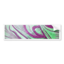 Healing Waves in purple, green, and white bumper stickers by SerenethosArt Healing Waves in purple, green, and white bumper stickers