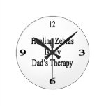Healing Zebras Is My Dad's Therapy Round Clock